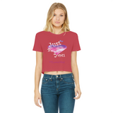 Just Be You Classic Women's Cropped Raw Edge T-Shirt