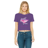 Just Be You Classic Women's Cropped Raw Edge T-Shirt