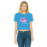 Just Be You Classic Women's Cropped Raw Edge T-Shirt