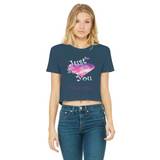 Just Be You Classic Women's Cropped Raw Edge T-Shirt