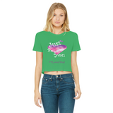 Just Be You Classic Women's Cropped Raw Edge T-Shirt